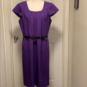 Olivia Matthews Casual Pleated Dress w/ Cap Sleeve